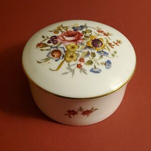 Royal Worcester Fine Bone China Trinket Box with Lid - Made in England
